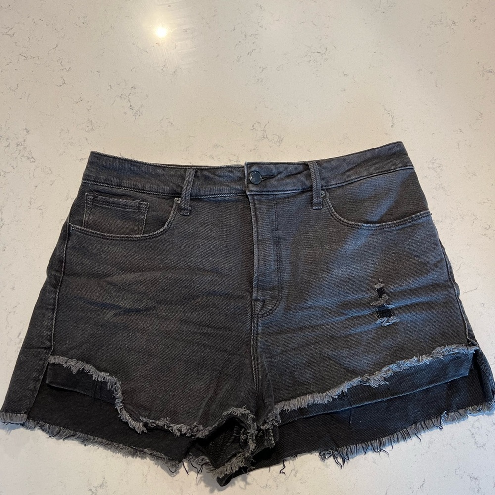 Women's Black Denim Shorts